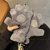 Guantes de Invierno Lindos de Dibujos Animados de Pata de Gato sin Dedos para Niñas, Guantes Cálidos de Felpa, Guantes Gruesos de Pata de Oso Peluda de Medio Dedo