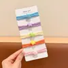 Estilo Quente de Verão Faixa de Cabelo de Coração para Crianças, Corda de Cabelo Colorida Durável e Altamente Elástica Estilo Japonês Dopamina Doce Acessórios de Cabelo para Cabeça