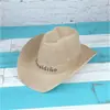 Nuevo Sombrero Transpirable Sombrero Occidental de Lino Sombrero de Paja Sombrero Jazz de Playa para Hombres y Mujeres Sombrero de Moda Verano Mezclilla