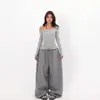 Calça Larga de Rua Street Dance Hip Hop Americano com Strass Bling Calça Longa Casual de Rua Dança Jazz JZ Calça de Moletom
