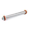 Rodillo de amasar de acero inoxidable de 17 pulgadas de grosor ajustable con escala para amasar masa, ideal para hornear en la cocina doméstica.