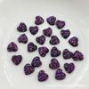 AB corazón de amor racimo de cristal de mineral aretes de corazón de melocotón accesorios de decoración de resina DIY para ropa ventas directas de fábrica