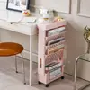Mesa Escolar Móvel Estante Mesa Prateleira para Livros Carrinho de Armazenamento de Livros Sanduíche Porta-Revistas
