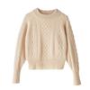 Suéter de cashmere com gola redonda feminino de três fios grosso pesado solto tamanho malha pura cashmere suéter interno