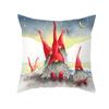 Funda de almohada navideña estampada con dibujos animados transfronterizos, terciopelo piel de durazno, almohada de deseos de Papá Noel, almohada para el hogar, sofá