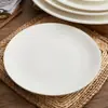 Prato Raso de Cerâmica, Prato para Bife Estilo Ocidental, Prato Redondo, Prato Branco de Porcelana para Hotel, Prato Raso de Porcelana