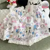Pijama de Algodón Nube Nuevo Estilo de Verano para Mujer, Tirantes con Estampado de Estrellas, Pantalones Cortos con Almohadillas en el Pecho, Ropa de Abrigo Estilo Girly, Ropa para el Hogar
