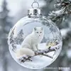 Pingente de Decoração de Árvore de Natal Bola de Natal Bola Transparente de Natal Criativo Transfronteiriço Árvore de Natal Festival Esportivo Bola de Plástico