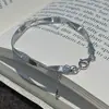 Anel Trançado Artesanal Italiano em Prata Esterlina S925 Design de Nicho Simples e Fashionável Estilo Meio Século Pulseira Geométrica Ondulada