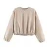 Moda Nova Outono 2026 Jaqueta Bomber Macia Versátil Casaco Curto Casual Solto Emagrecedor para Mulheres