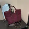 Bolso Tote de Lujo Ligero, Estilo Pequeño Fragante Rombo Nicho Moda Nuevo Bolso de Mano de Gran Capacidad Bolso de Hombro con Cadena