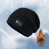 Gorro de punto holgado de circunferencia de cabeza grande para mujer, gorro de lana de invierno, cálido para otoño e invierno, adecuado para cara redonda, cara pequeña, gorro de pila de moda