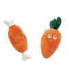 Hueso de Perro de Peluche Pata de Pollo Zanahoria Gato Perro Peluche Juguete Chirriante Duradero Limpieza de Dientes Masticar Juguete para Mascotas