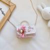 Bolso de Cadena Pequeño para Niños Ins Nuevo Bolso Cruzado de Hombro Lindo Estilo K para Niña Bolso de Mano de Perlas de Algodón y Lino de Moda