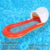 Fábrica de Origen Personalizado Transfronterizo Flotador Inflable con Toldo, Cama Flotante Inflable de PVC Engrosado, Sillón Lounge Acuático para Piscina