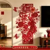 Decoraciones de boda, incluyendo los caracteres de "doble felicidad", para el nuevo hogar, sala de estar, pared de fondo del sofá, habitación nupcial y el dormitorio de la novia.; también adecuado para las sesiones de fotos de la mañana de la boda
