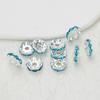 Rueda redonda con cuentas de diamantes de imitación transfronteriza, espaciador de diamantes corrugado de onda de agua, anillo de perforación DIY, accesorios de joyería calientes al por mayor