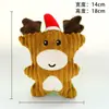 Venta directa de fábrica juguete para gato Papá Noel reno peluche con sonido mascota regalo de Navidad palo teaser para gato suministros