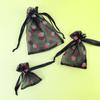 Bolsa de Organza de Fresa para Niños Bolsa de Empaque de Caramelo, Snack, Regalo de Dibujos Animados Bolsa de Almacenamiento con Cordón de Pulsera de Juguete Bolsa de Gasa