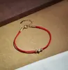 Pulseira de Fio Vermelho Trançada à Mão Xuping, Estilo Simples, Presente para Melhor Amigo, Casal, Joias Femininas de Luxo Leve, Acessórios de Ano Novo