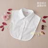 Cuello falso para camisa de mujer, cuello falso para todo tipo de combinaciones, cuello falso decorativo multifuncional con orejas de madera, cuello falso para camisa blanca de otoño e invierno.