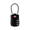 Cadeado de senha alfândega TSA logo mala personalizada cabo de aço cadeado mochila externa viagem cadeado de senha processamento
