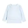 Camiseta Básica de Algodón de Manga Larga para Niños y Niñas, Top de Algodón Peinado de Color Puro, Nueva Camiseta Exterior