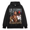 Camiseta de Manga Corta Estampada Estilo Retro Americano Transfronteriza Lear Wayne LilWayne Suéter Pesado de Manga Larga Cuello Redondo con Capucha