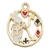 Accesorios para Joyería DIY, Colgantes Pequeños de Aleación Esmaltada, Colgantes de Anime Serie Alicia, Colgantes para Pulsera y Collar
