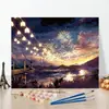 Precio de Fábrica al por Mayor DIY Pintura al Óleo Digital Acrílico Pintado a Mano Color al Óleo Sanación Escenario Nórdico Costero Arte de Pared Decorativo