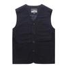 8513 Primavera Nuevo 2019 Chaleco de Algodón Puro con Múltiples Bolsillos para Hombres de Mediana Edad Ropa de Papá Cuello en V Venta al por Mayor Casual Versátil