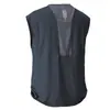 Camiseta masculina sem mangas de seda gelada de secagem rápida para atacado transfronteiriço, colete esportivo de ombro largo respirável de verão para corrida noturna, treinamento de fitness