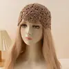 Gorro de Ganchillo Hecho a Mano de Hilo de Algodón con Diseño Calado Transfronterizo, Sombrero Tejido Retro Artístico, Gorro de Cabeza de Lana Pastoral