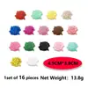 Patch de Bordado de Flor Rosa com Glitter Novo Estilo Patch Floral com Adesivo Termocolante para Decoração de Jaquetas, Sapatos e Malas
