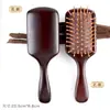 Peine de masaje para el cuero cabelludo de sándalo, placa grande, peine con cojín de aire, peine con bolsa de aire, cuidado de la cabeza del peine, peine de madera antiestático para el cabello, peine de meridianos