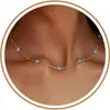 Collar Personalizado de Trébol de Cuatro Hojas de Amazon, Cadena para Clavícula de Trébol de la Suerte, Serie Bosque, Joyería Femenina Fresca y de Moda