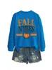 Tamaño europeo transfronterizo Amazon eBay sitio independiente casual moderno divertido vibras de otoño para mujer rama de calabaza
