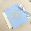 Novos cartões de votos de casamento, convites e convites de casamento em veludo com relevo dourado, com toque de luxo, presentes de nicho de luxo estilo ins