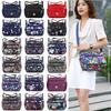 Bolsa de pano de flores Nova bolsa crossbody feminina Pano Oxford Bolsa de mãe de meia-idade e idosa Bolsa Bolsa de ombro multicamadas Bolsa de lona