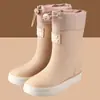 Nuevo Modelo 2025 Zapatos Impermeables para Exteriores para Niños con Puño Elástico, Botas de Lluvia de Moda para Niños y Niñas, Botas de Lluvia de Goma de Suela Suave de Caña Alta para Niños Pequeños