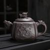 Tetera de arcilla púrpura juego de té de cerámica de gran capacidad semimanual tetera individual para el hogar cuadrada tetera Dragón y Fénix