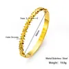 Pulsera de Acero Inoxidable con Aliento de Bebé y Circonita Bañada en Oro Real de 18 Quilates Hecha a Mano Lujo Accesible Acero de Titanio Pulido de Alta Calidad