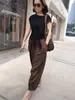 Conjunto de Moda Casual de Verano para Mujer, Nueva Camiseta de Manga Corta, Pantalones Harem Sueltos de Moda Casual, Conjunto de Dos Piezas de Algodón
