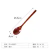 Cuchara Vintage para Fideos Instantáneos para Uso en Casa, Cuchara de Madera con Mango Largo, Cuchara Larga Kimchi Estilo Coreano al por Mayor, Cuchara Extensa para Mezclar Ensaladas Estilo Japonés