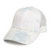 Gorra de Malla Colorida Tie-Dye Nueva Transfronteriza Europea y Americana Estilo Coreano Moderna Transpirable Colorida con Visera para Hombre y Mujer Gorra de Béisbol Parasol
