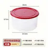 Caja de almacenamiento de plástico redonda de grado alimenticio para congelador de cocina, contenedor transparente sellado para conservar frutas secas y bocadillos