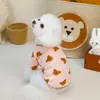 Ropa para Mascotas de Raza Pequeña Gato y Perro Estilo Nuevo Cómoda Ropa para Corgi Teddy Bichón Camiseta de Cuatro Colores con Oso Impreso 24