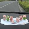 Enfeites de carro acessórios de carro perfume porco acessórios de carro bonito decoração de carro criativo console central enfeites boneca