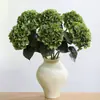 Flor Artificial de Hortensia Película de Impresión 3D Se Siente Hortensia Boda Decoración de Boda Sala de Estar Flor Decorativa Material de Flor Artificial