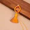 Llavero de Borla de Algodón Xizang-Style Retorcido a Mano 5cm Borla Colgante Semi-Terminado Accesorios DIY Accesorios de Brocado Song Venta al por Mayor